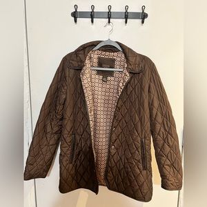 Small Coach Quilted Brown Jacket
